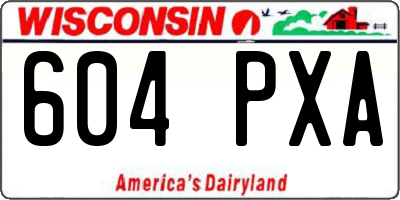 WI license plate 604PXA