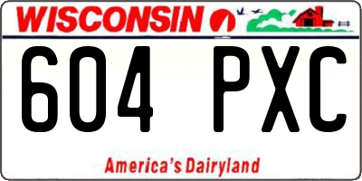 WI license plate 604PXC