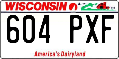 WI license plate 604PXF
