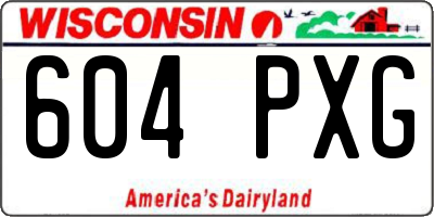 WI license plate 604PXG