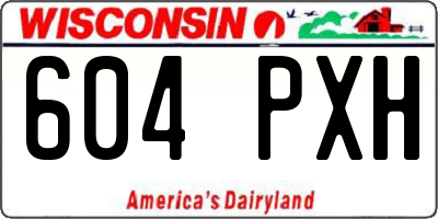 WI license plate 604PXH
