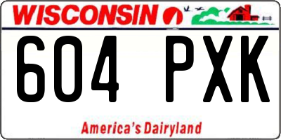 WI license plate 604PXK