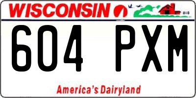 WI license plate 604PXM