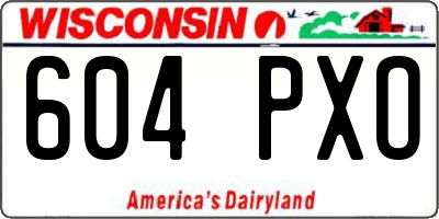 WI license plate 604PXO