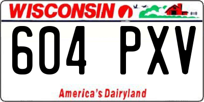 WI license plate 604PXV