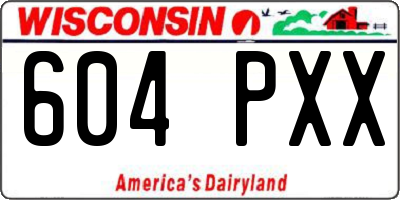WI license plate 604PXX