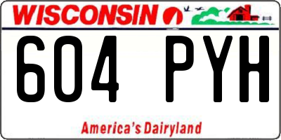 WI license plate 604PYH