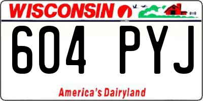 WI license plate 604PYJ