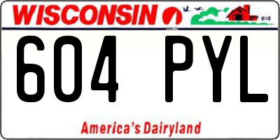 WI license plate 604PYL