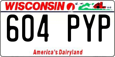 WI license plate 604PYP