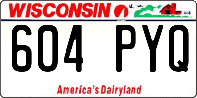 WI license plate 604PYQ
