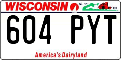 WI license plate 604PYT