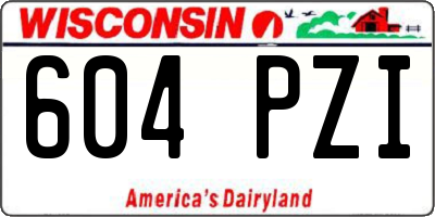 WI license plate 604PZI