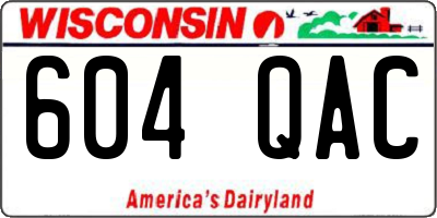 WI license plate 604QAC