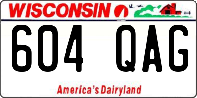 WI license plate 604QAG