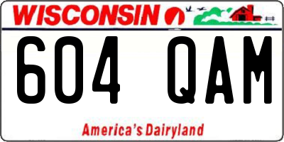 WI license plate 604QAM