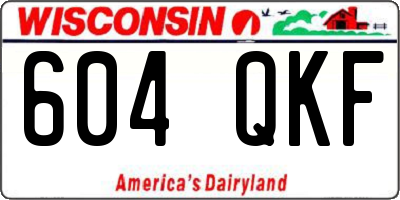 WI license plate 604QKF