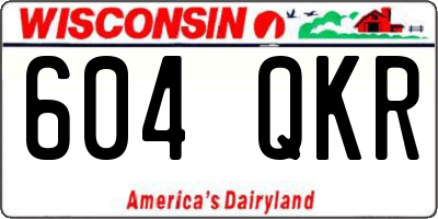 WI license plate 604QKR