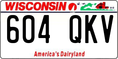 WI license plate 604QKV
