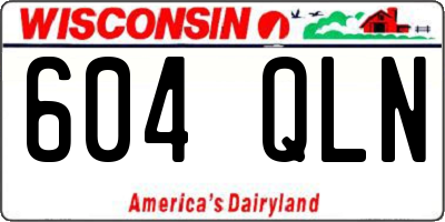 WI license plate 604QLN