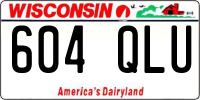 WI license plate 604QLU