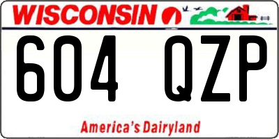WI license plate 604QZP
