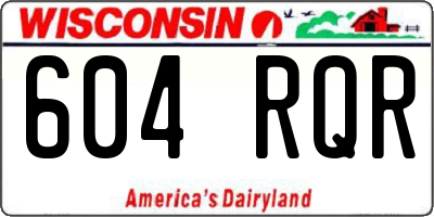WI license plate 604RQR