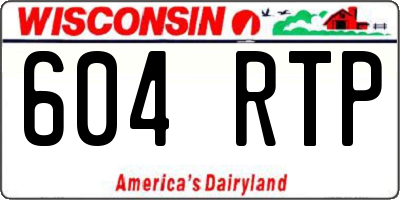 WI license plate 604RTP