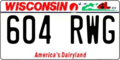 WI license plate 604RWG