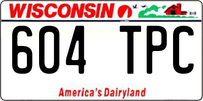 WI license plate 604TPC