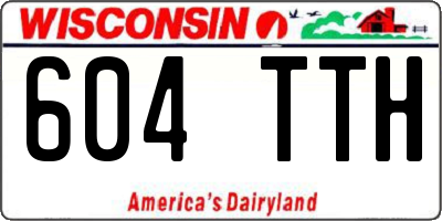 WI license plate 604TTH