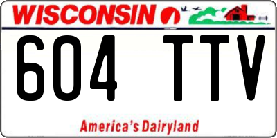 WI license plate 604TTV