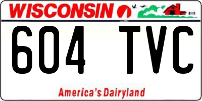WI license plate 604TVC