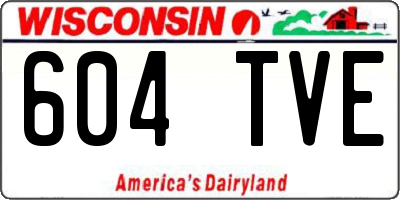WI license plate 604TVE