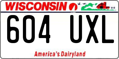 WI license plate 604UXL