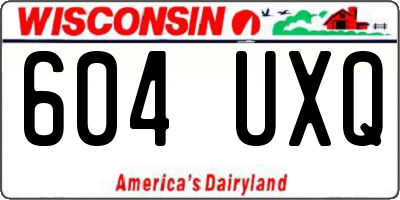 WI license plate 604UXQ