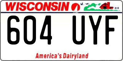WI license plate 604UYF
