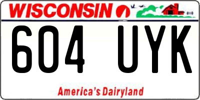 WI license plate 604UYK