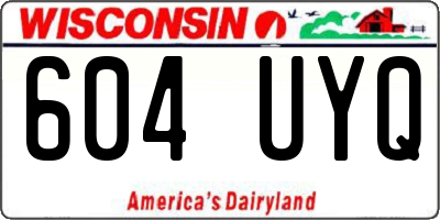 WI license plate 604UYQ