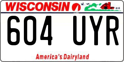 WI license plate 604UYR