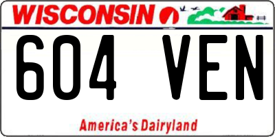 WI license plate 604VEN