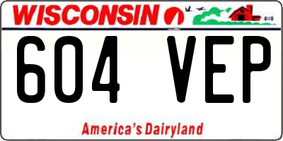 WI license plate 604VEP