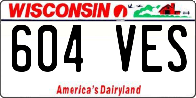 WI license plate 604VES