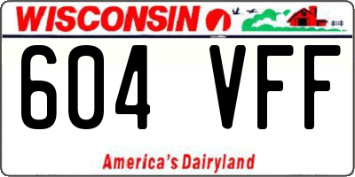 WI license plate 604VFF