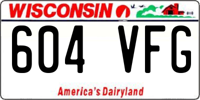 WI license plate 604VFG