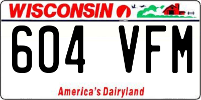 WI license plate 604VFM