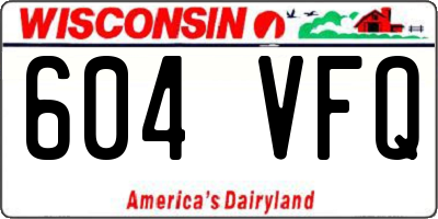WI license plate 604VFQ