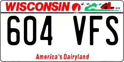 WI license plate 604VFS