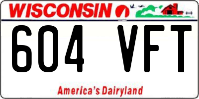 WI license plate 604VFT