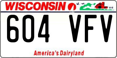WI license plate 604VFV